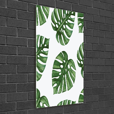 Verticale glasfoto Monstera
