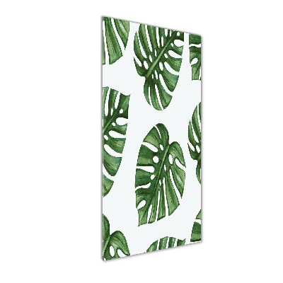 Verticale glasfoto Monstera