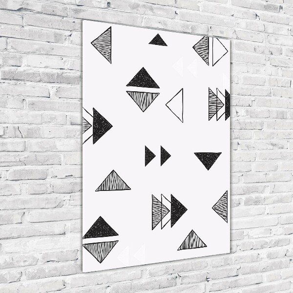 Verticale glasfoto Achtergrond met driehoeken