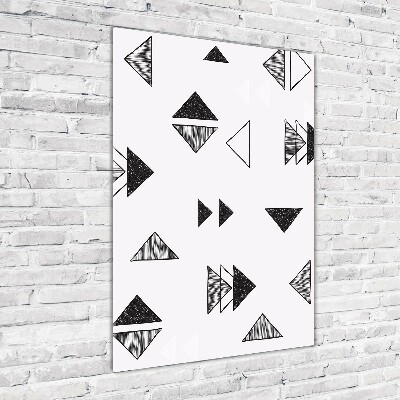 Verticale glasfoto Achtergrond met driehoeken