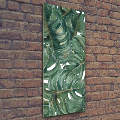 Verticale glasfoto Monstera