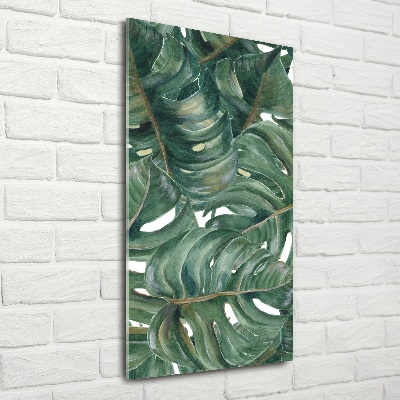 Verticale glasfoto Monstera