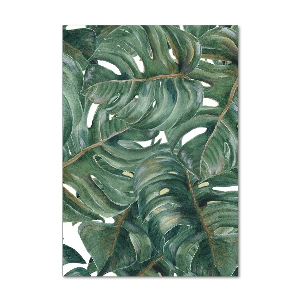Verticale glasfoto Monstera