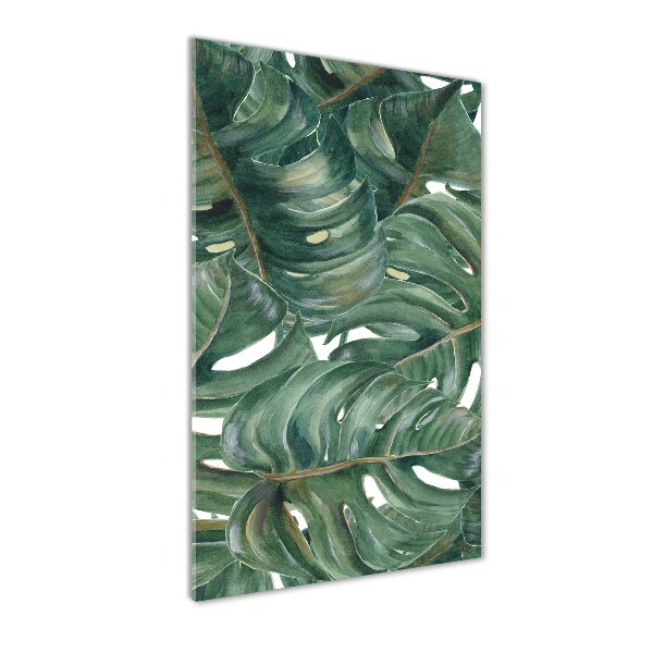 Verticale glasfoto Monstera