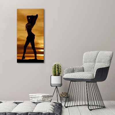 Verticale glasfoto Korte rok