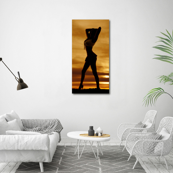 Verticale glasfoto Korte rok