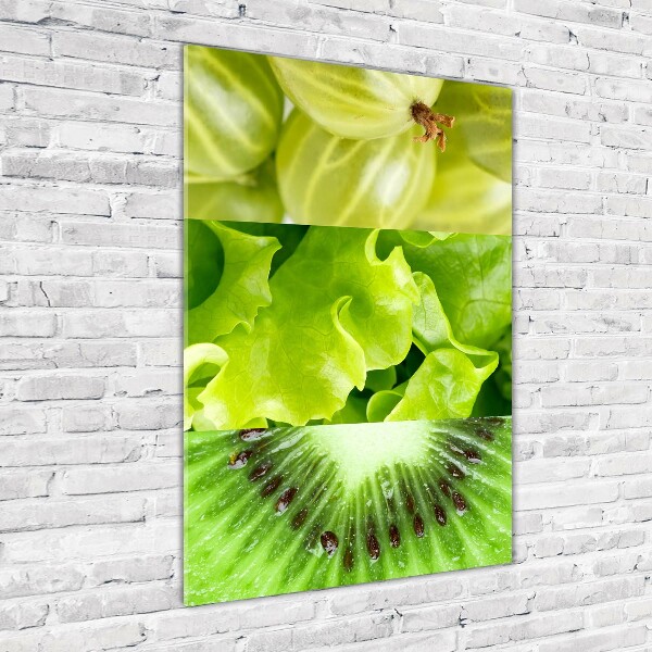 Verticale glasfoto Fruit en groenten