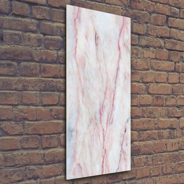 Verticaal glasschilderij Marmeren achtergrond