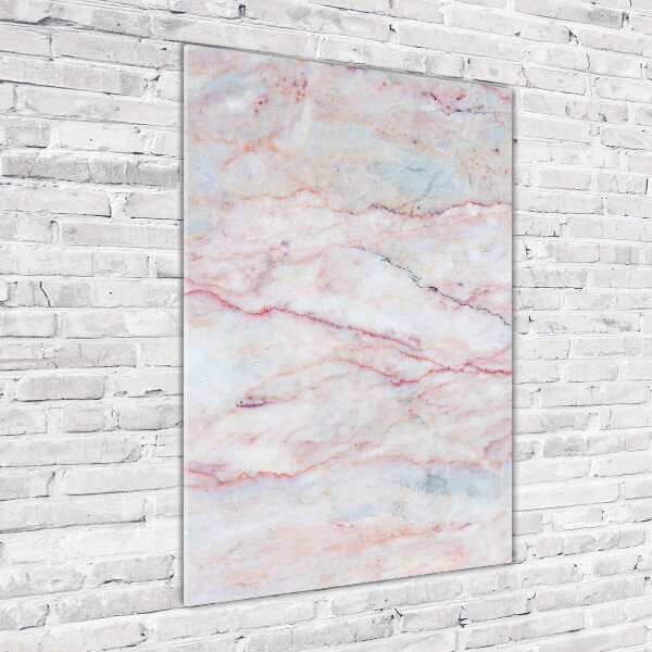 Verticaal glasschilderij Marmeren achtergrond