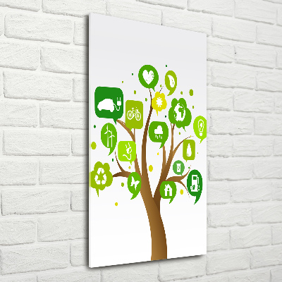 Verticale foto op glas Ecologische boom