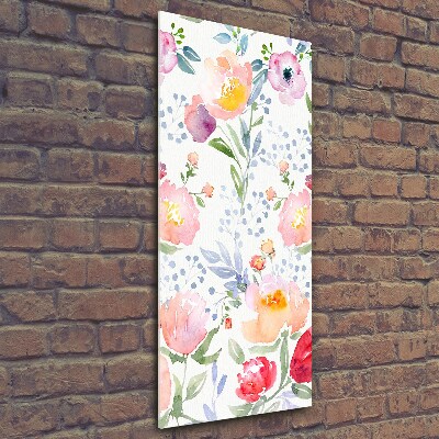 Verticaal glasschilderij Klaprozen