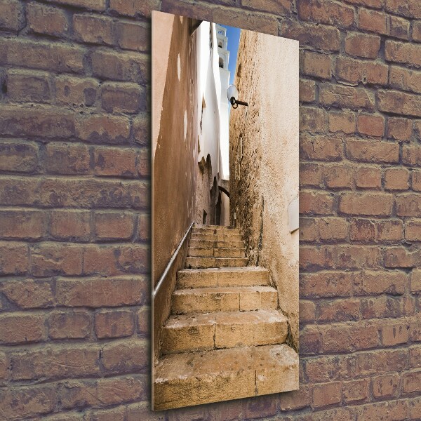 Verticaal glasschilderij De straten van Israël