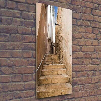 Verticaal glasschilderij De straten van Israël