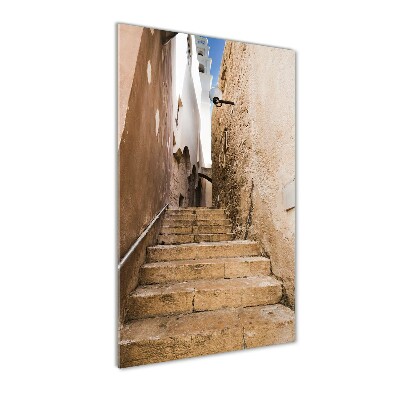Verticaal glasschilderij De straten van Israël