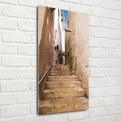 Verticaal glasschilderij De straten van Israël