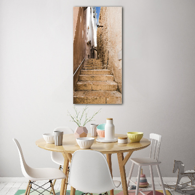 Verticaal glasschilderij De straten van Israël