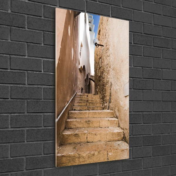 Verticaal glasschilderij De straten van Israël