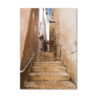 Verticaal glasschilderij De straten van Israël