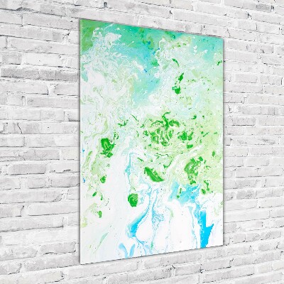 Verticaal glasschilderij Abstractie van de vlek