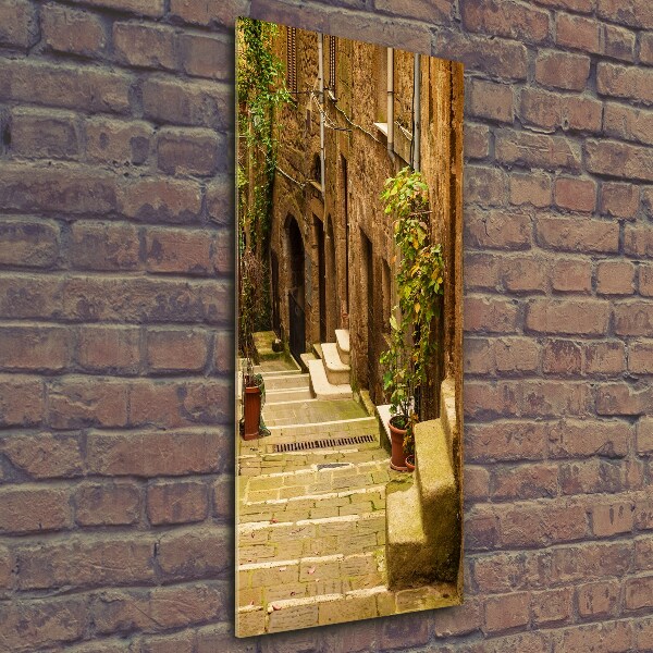 Verticale glasfoto Italiaanse straten