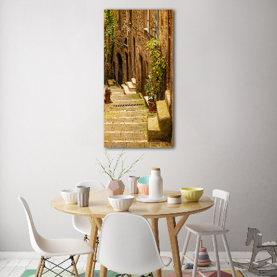 Verticale glasfoto Italiaanse straten