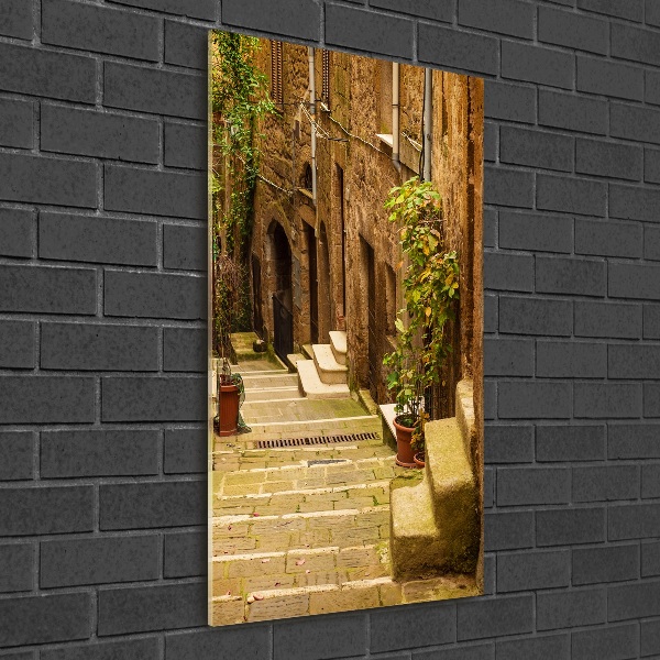 Verticale glasfoto Italiaanse straten