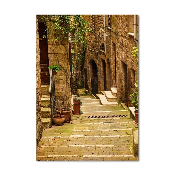 Verticale glasfoto Italiaanse straten