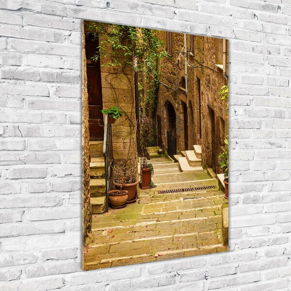 Verticale glasfoto Italiaanse straten