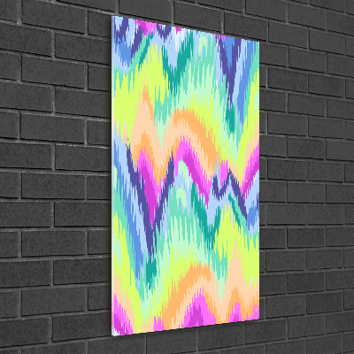 Verticale glasfoto Regenboogachtergrond