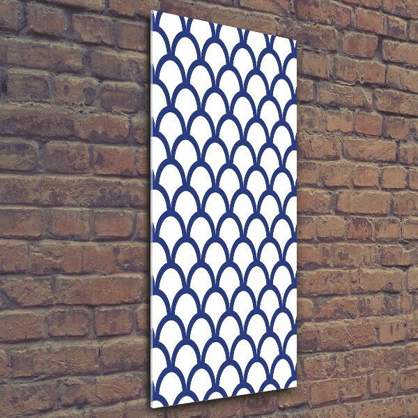 Verticaal glasschilderij Nautische achtergrond