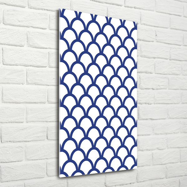 Verticaal glasschilderij Nautische achtergrond