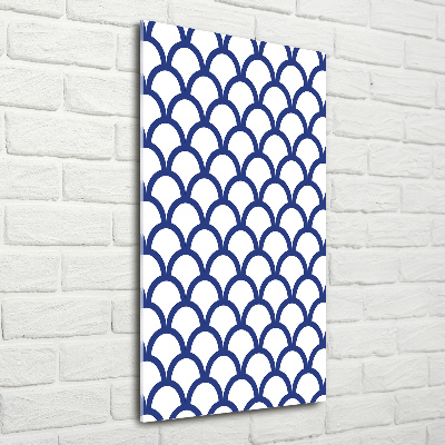 Verticaal glasschilderij Nautische achtergrond