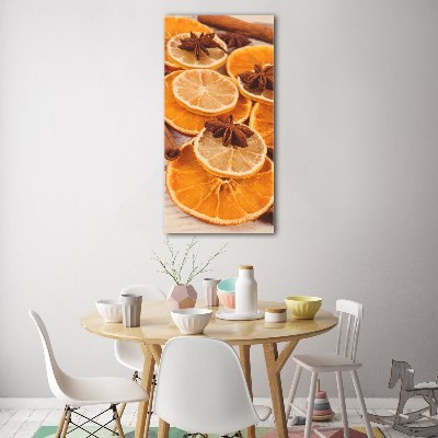 Verticale foto op glas De geur van Kerstmis