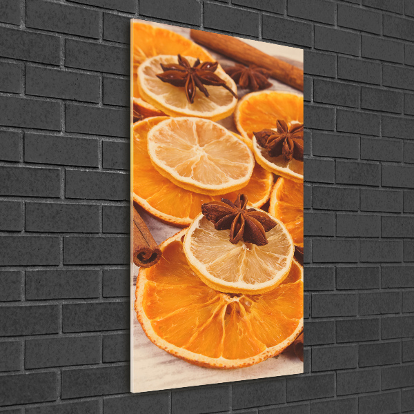 Verticale foto op glas De geur van Kerstmis