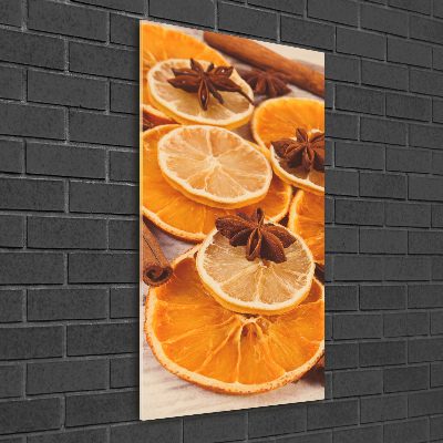 Verticale foto op glas De geur van Kerstmis