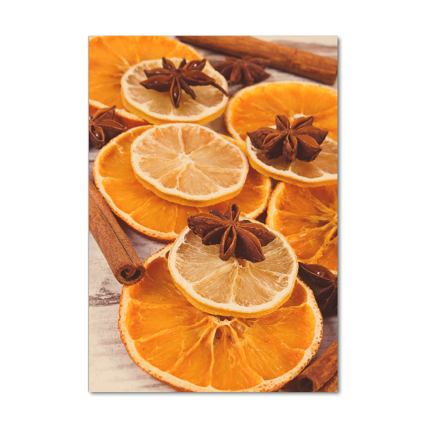 Verticale foto op glas De geur van Kerstmis