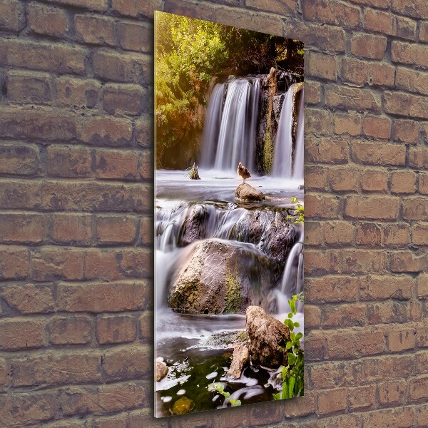 Verticale glasfoto Waterval