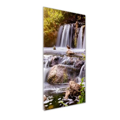 Verticale glasfoto Waterval