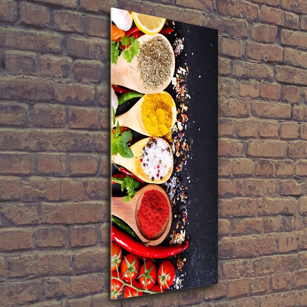 Verticale glasfoto Specerijen