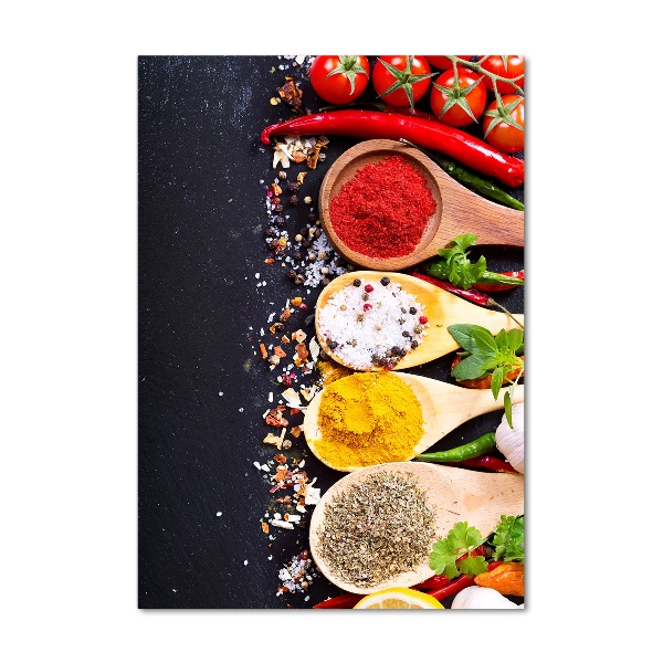 Verticale glasfoto Specerijen