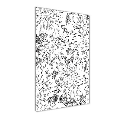 Verticale glasfoto Pioenrozen