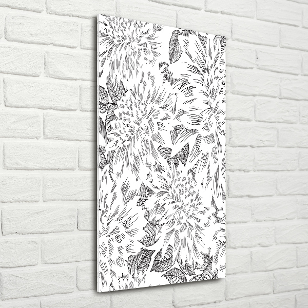 Verticale glasfoto Pioenrozen