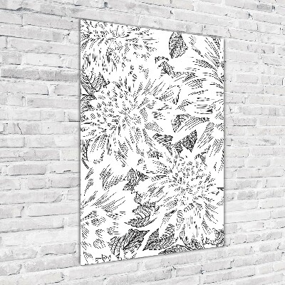 Verticale glasfoto Pioenrozen