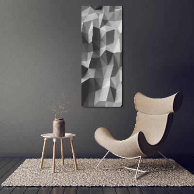 Verticaal glasschilderij Abstracte driehoeken