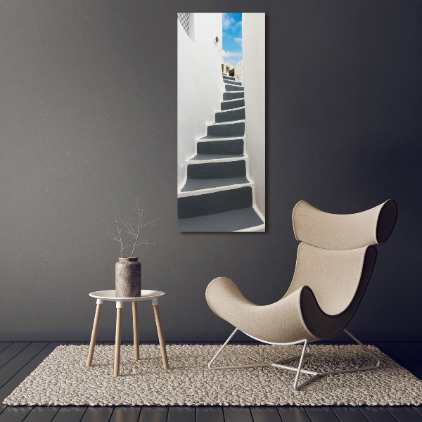 Verticaal glasschilderij Santorini, Griekenland