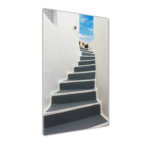 Verticaal glasschilderij Santorini, Griekenland