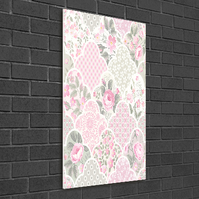 Verticale foto op glas Rozen