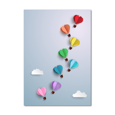 Verticale glasfoto Hartballonnen
