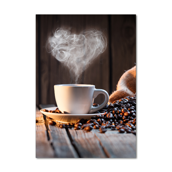 Verticale foto op glas Een kopje koffie