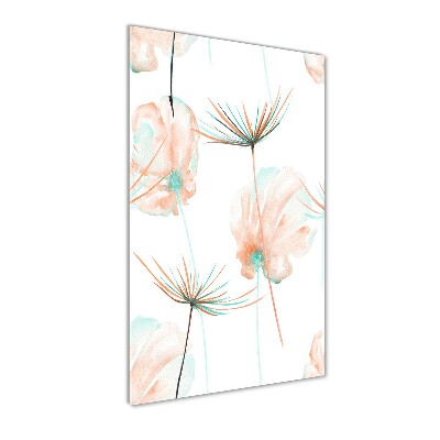 Verticale glasfoto Wilde bloemen